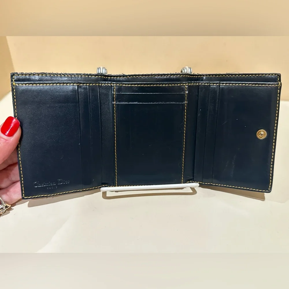 Dior Saddle Denim Trotter Wallet